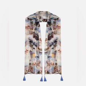 Camilla “Call Me in Cairo” long silk boho hippie scarf shawl belt top headwrap